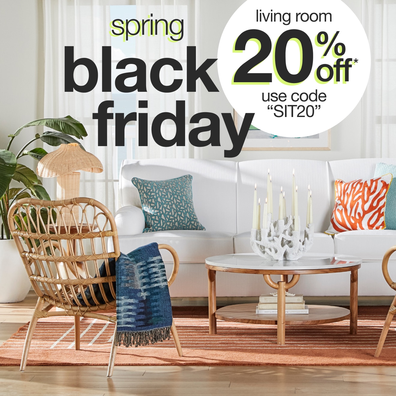 spring black Friday - shop living room