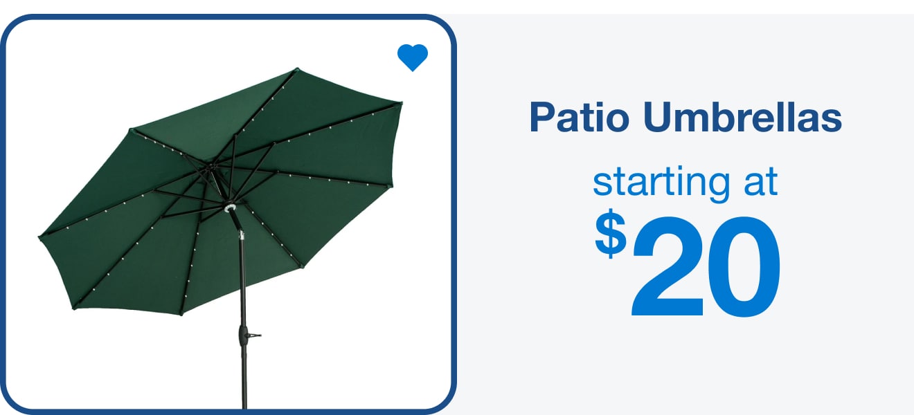 Patio Umbrellas Up to 20% Off  — Shop Now!