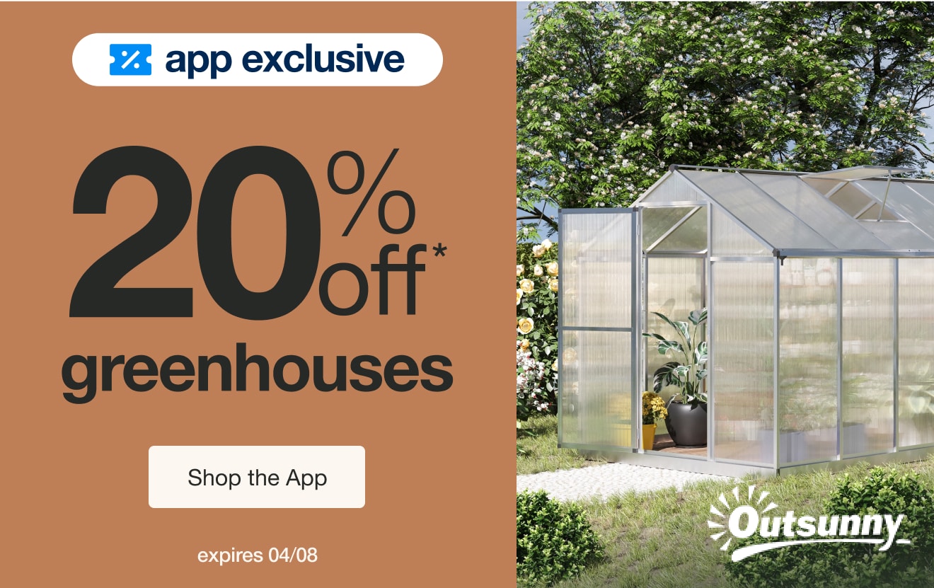 Shop an App-Exclusive 20% Off* Greenhouses by Outsunny