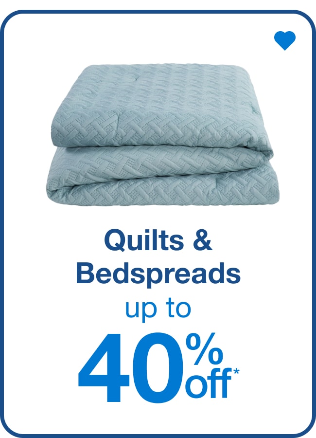 Quilts & Bedspreads Up to 40% Off  — Shop Now!