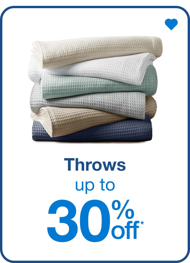 Throws Up to 30% Off  — Shop Now!