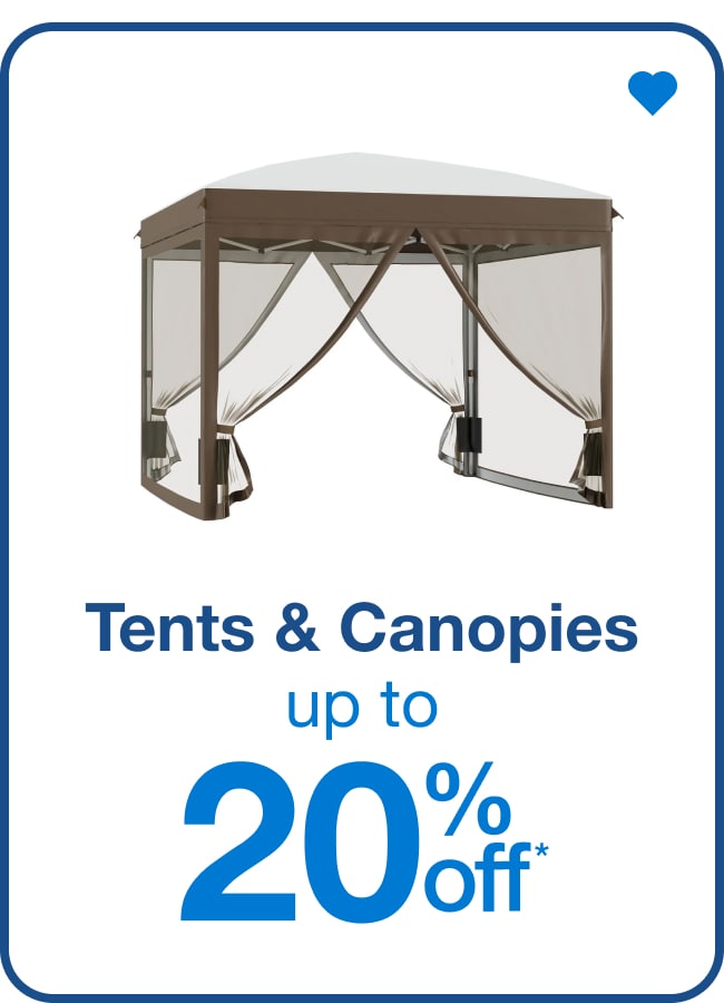 Tents & Canopies Up to 20% Off* — Shop Now!