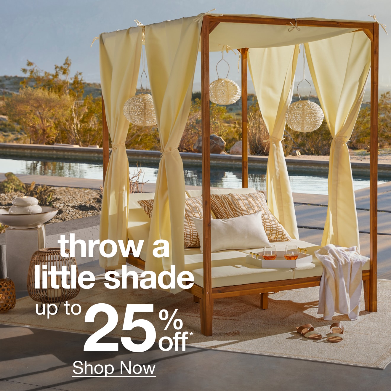 Up to 25% Off Outdoor Shades & Structures