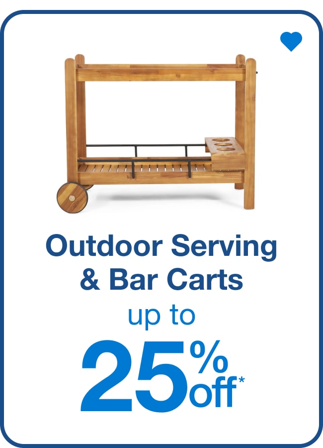 Outdoor Serving/Bar Carts Up to 25% Off