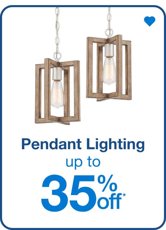 Pendant Lighting Up to 35% Off