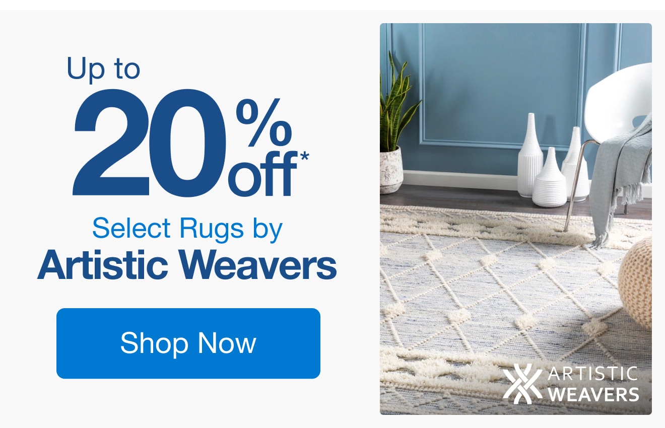 Up to 20% off Select Rugs by Artistic Weavers*
