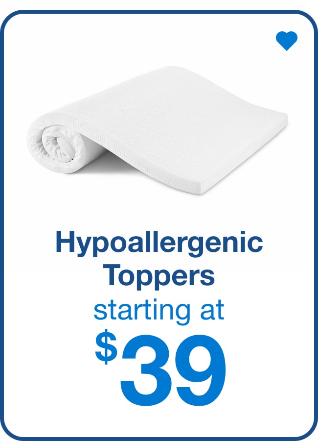 Hypoallergenic Toppers - Shop Now!
