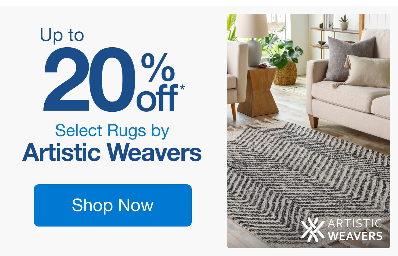 Up to 20% Off Select Rugs by Artistic Weavers*