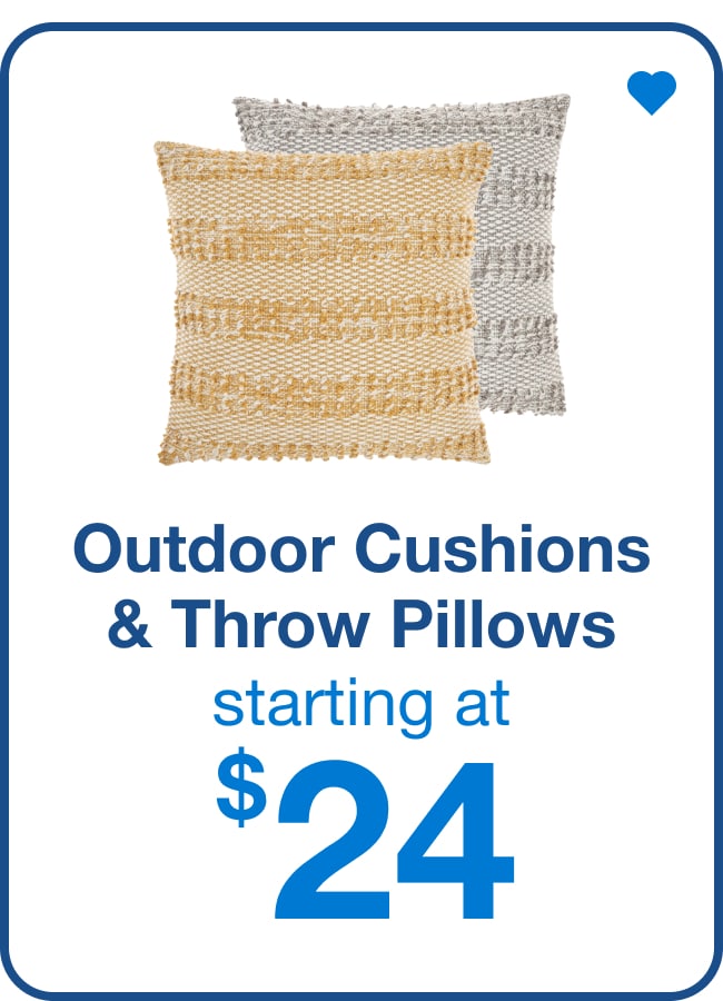 Outdoor Cushions & Throw Pillows Starting at $24 — Shop Now