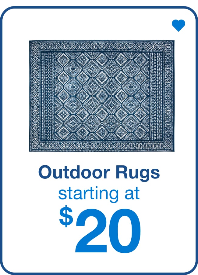 Outdoor Rugs Starting at $20 — Shop Now