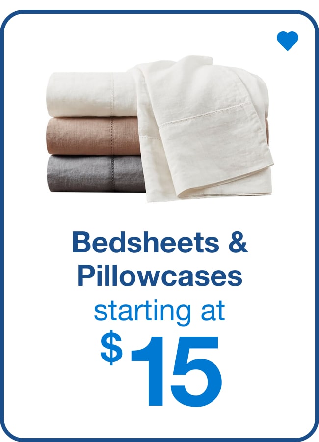 Bedsheets & Pillowcases — Shop Now!