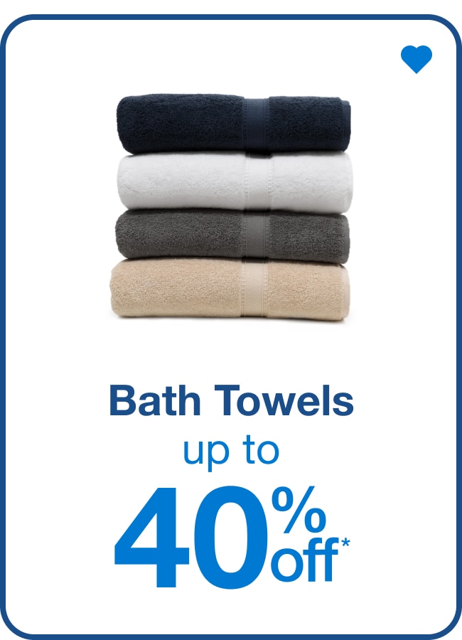 Bath Towels Up to 40% Off