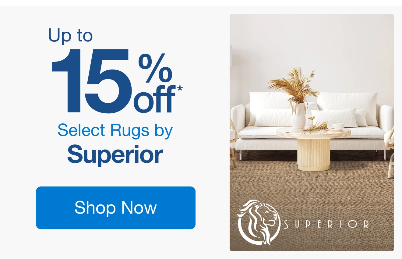 Up to 15% Off Select Rugs by Superior*