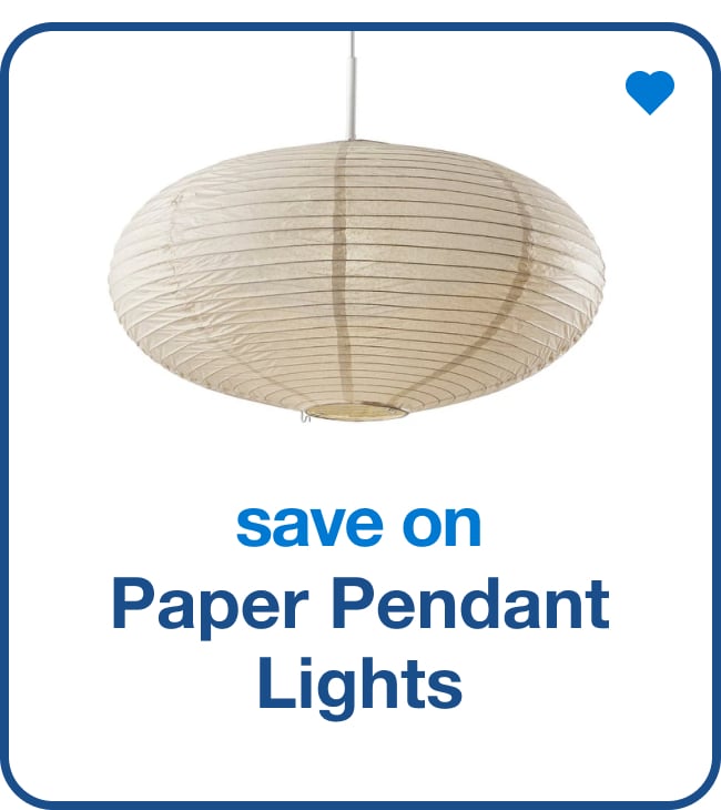 save on paper pendant lights