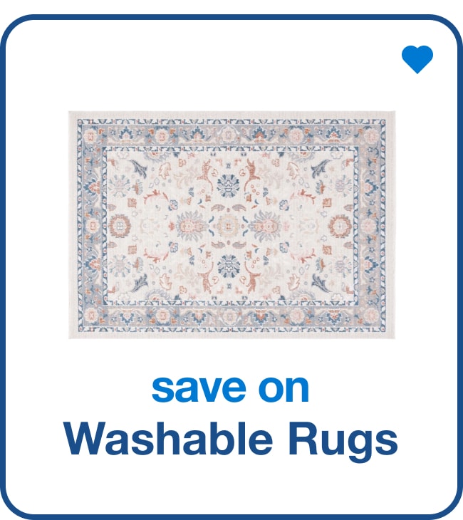 save on washable rugs