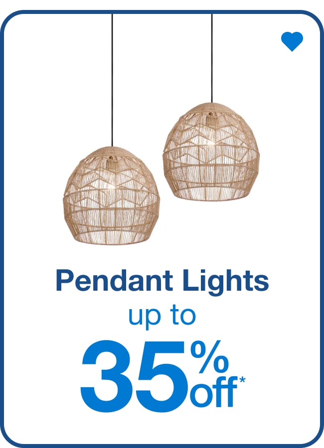 Pendant Lights Up to 35% Off