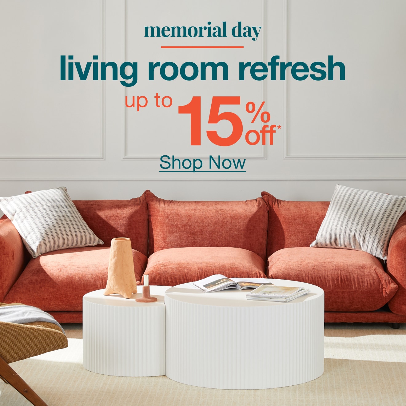 Up to 15% Off Living Room — Shop Now