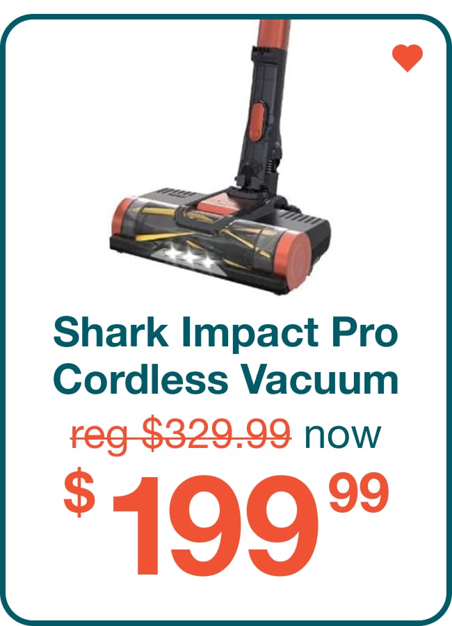 Shark Impact Pro Cordless Vacuum Now $199.99