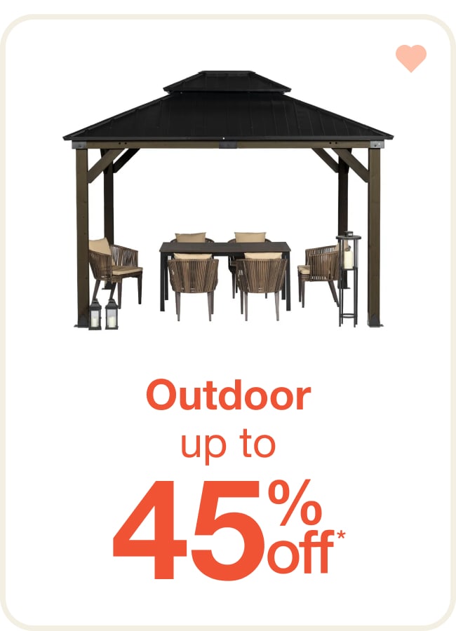 Save up to 45% on Outdoor