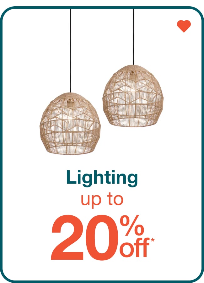 Up to 20% Off Lighting