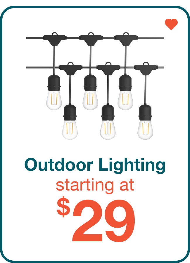 Outdoor Lighting starting at $29 - Shop Now!