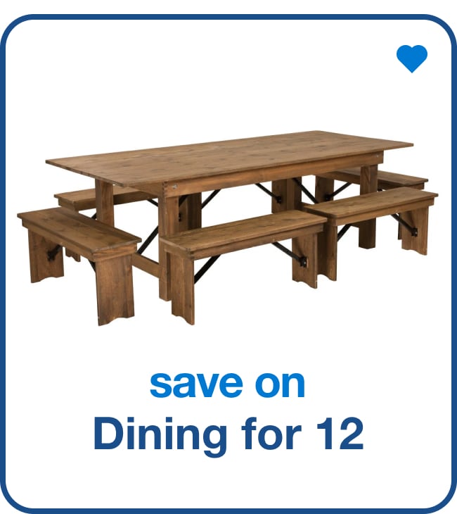 save on dining for 12