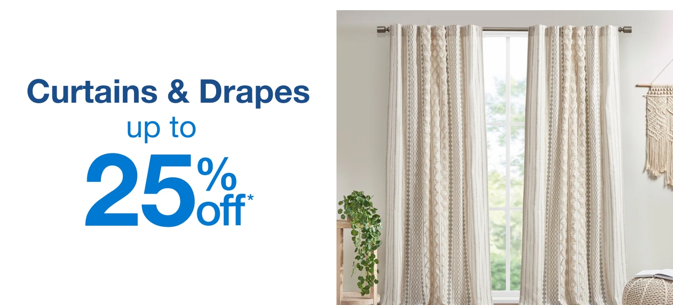 curtains & drapes up to 25% off