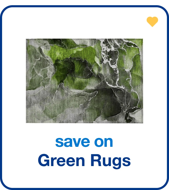 save on green rugs