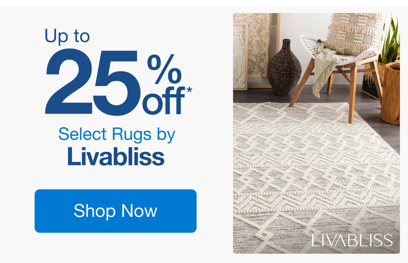 Up to 25% Off Select Rugs by Livabliss*