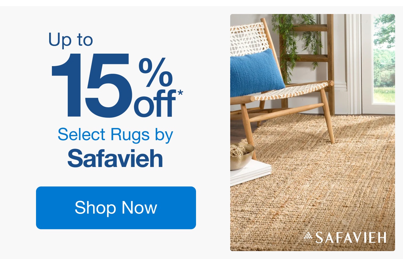 Up to 15% Off Select Rugs by Safavieh*