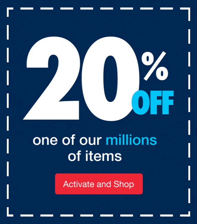 20% off one of our millions of items