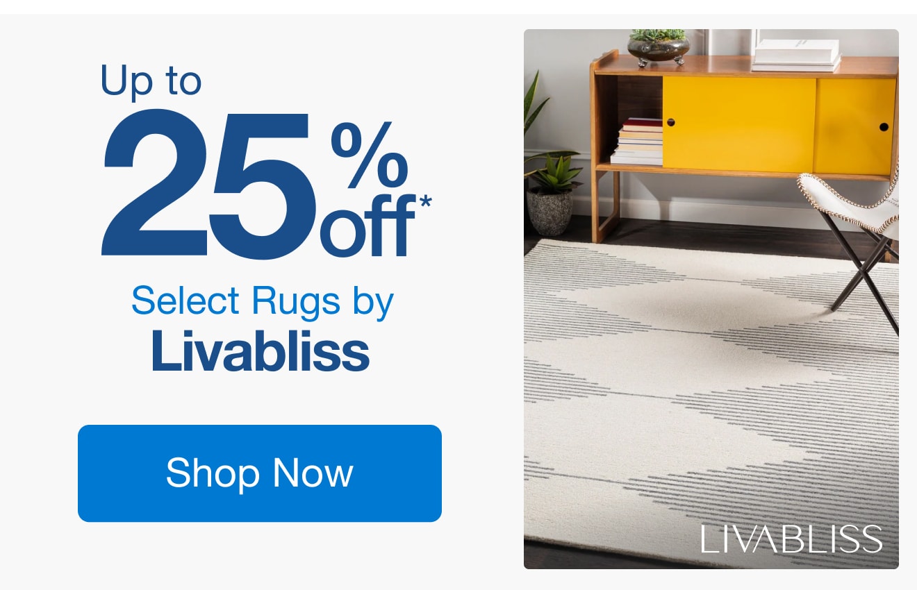Up to 25% Off Select Rugs by Livabliss*
