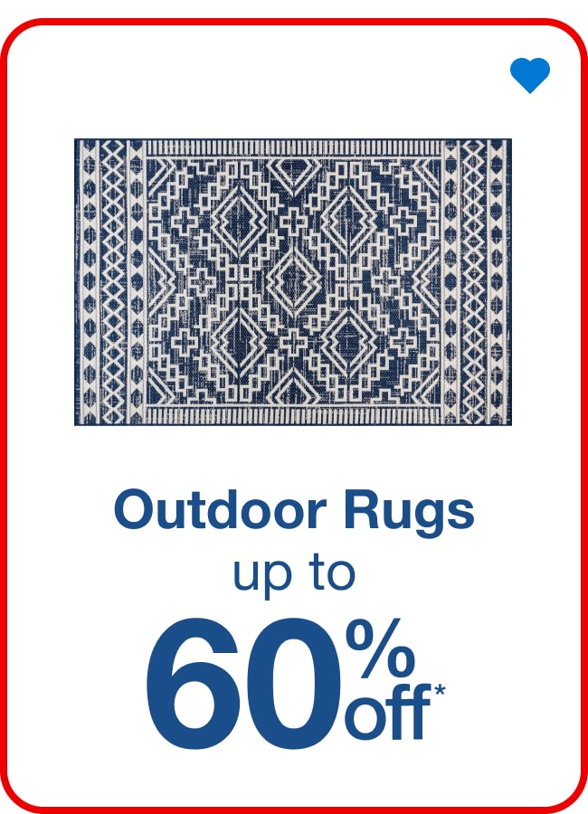 Up to 60% off Outdoor Rugs - Shop Now!