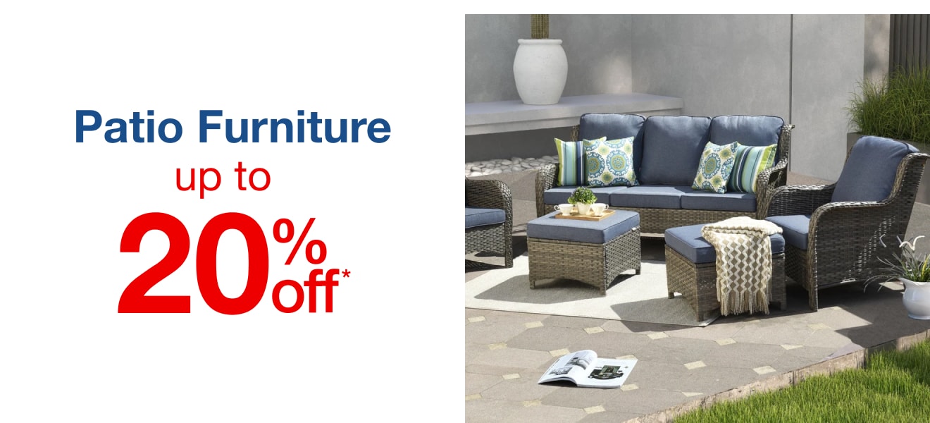 Up to 20% off Patio Furniture - Shop Now!