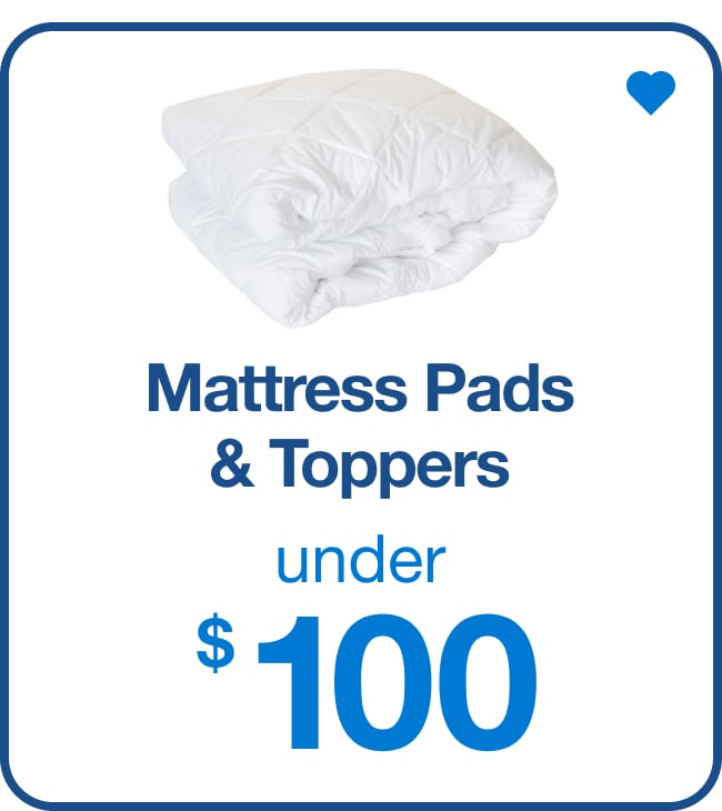 Mattress pads and toppers under $100