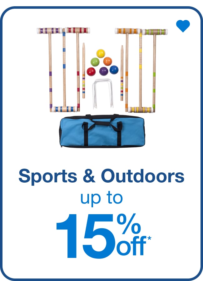Sports & Outdoors - Up to 15% off