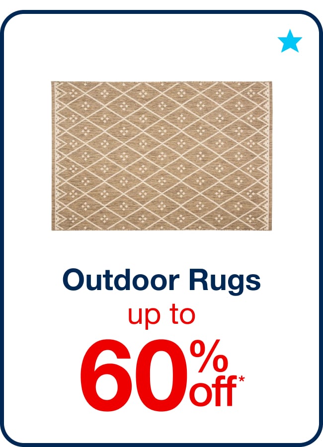 Up to 60% off Outdoor Rugs - Shop Now!