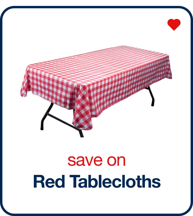 Save On Red Table Cloths