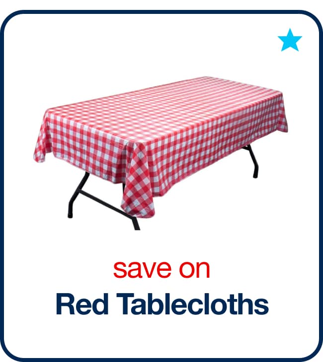 Save on Red Tablecloths