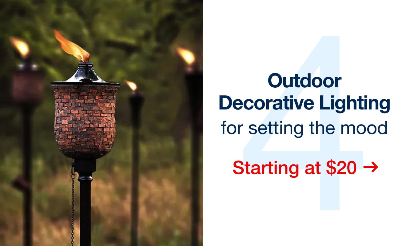 Outdoor Decorative Lighting starting at $20