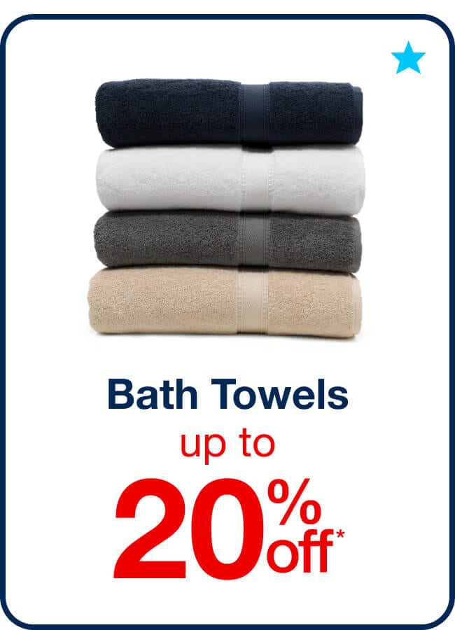 Up to 20% Off Bath Towels