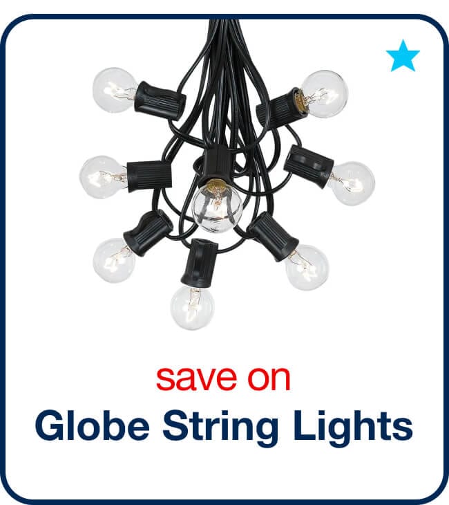 Illuminate Your Backyard:  Globe String Lights $49.99