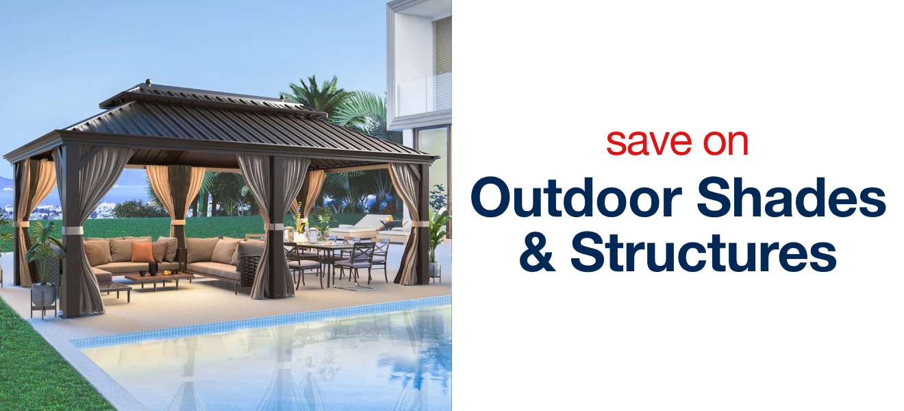 Save on Outdoor Shades & Structures