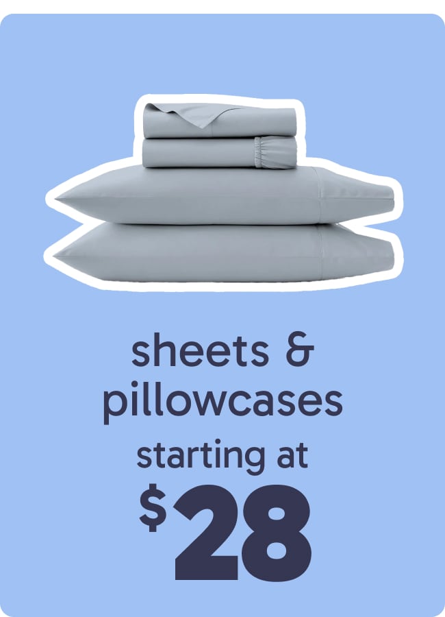 Sheets and Pillowcases Starting at $28