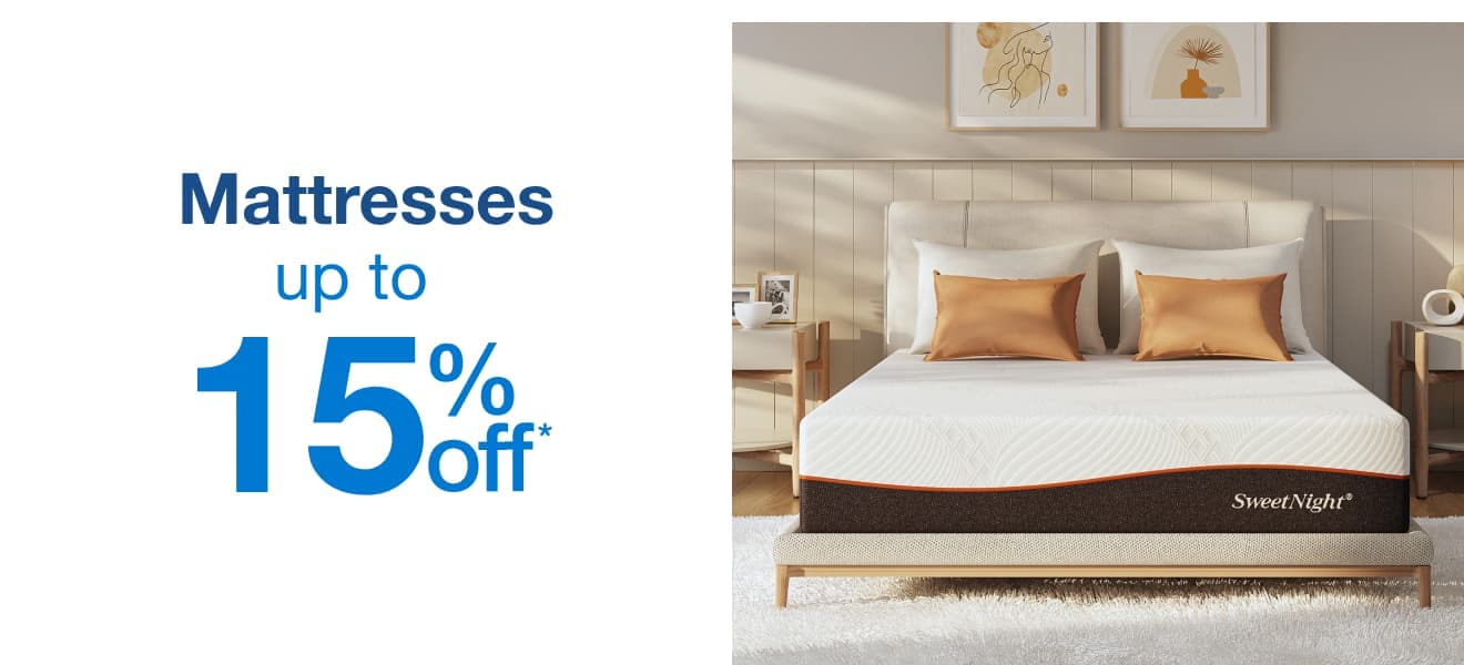 Mattresses up to 15% off