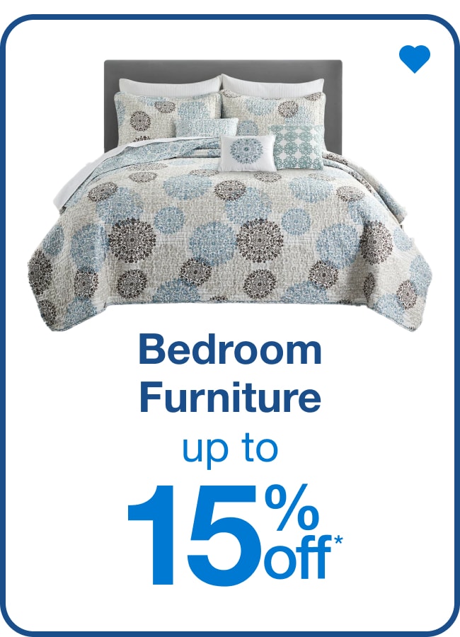 up to 15% off bedroom furniture