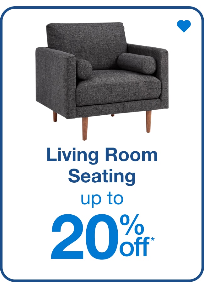 up to 20% off living room seating