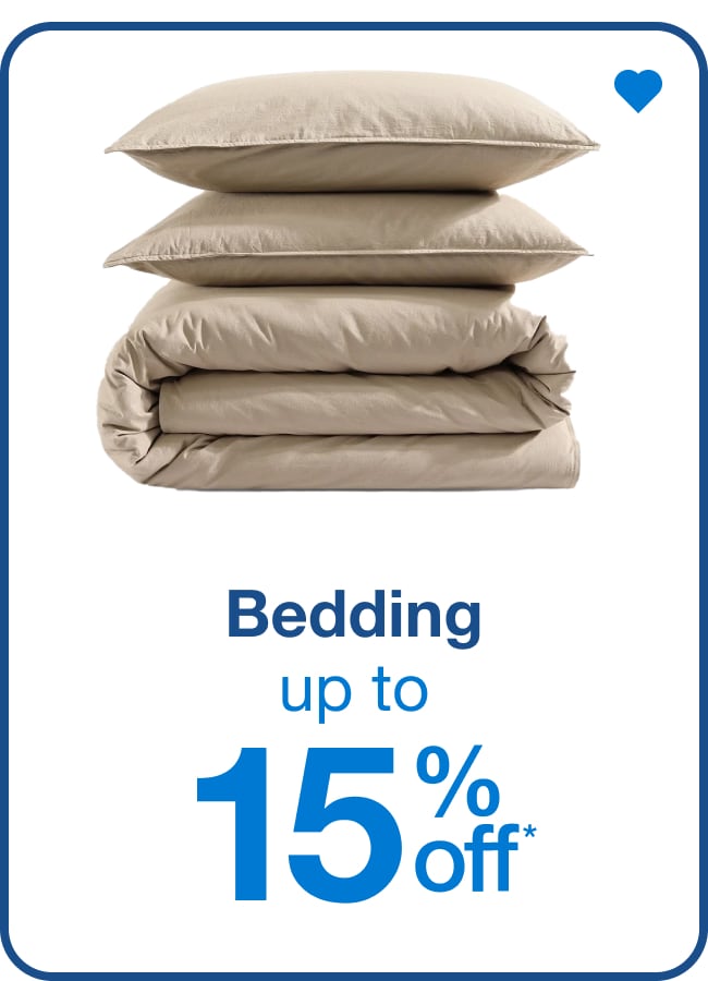 Up to 15% off Bedding