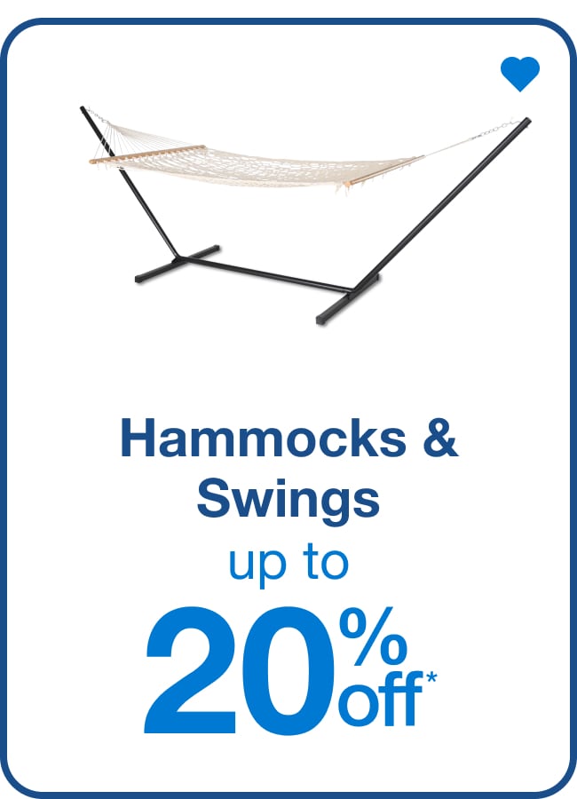 Up to 20% off Hammocks and Swings