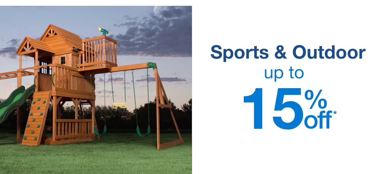 Up to 15% off Sports and Outdoor